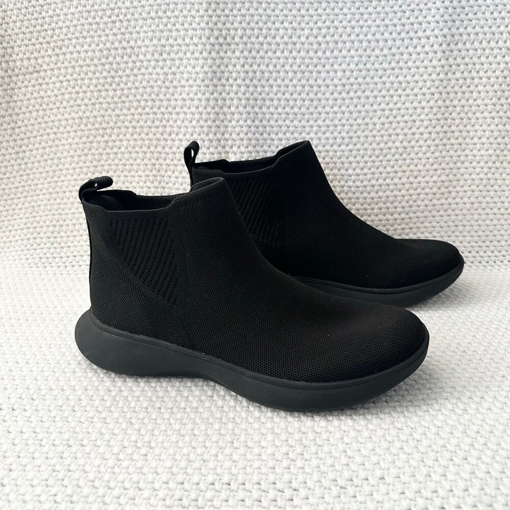 Vivaia Black Knit Round Toe Slip On Sneaker Boot Urban Booties 42.5 US 11 Women